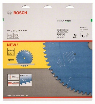 Teh sharre rrethore për dru Bosch Expert 305 x 30 x 2.4 mm 72 dhëmbë (2608642531)