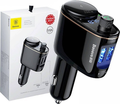 Transmetues makine Baseus, Bluetooth FM, 2x USB, i zi