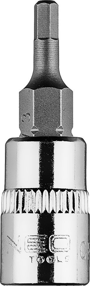 Bit gjashtëkëndor Neo H3, 1/4", çelik krom vanadium