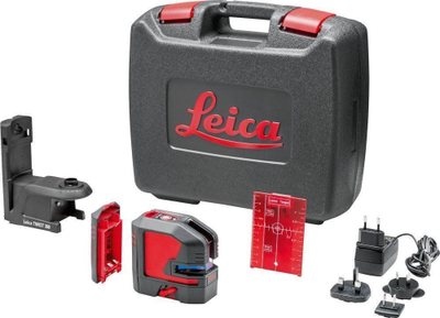Nivel lazer Leica Lino L2P5, vijë kryq edhe pika, 25m, i kuq