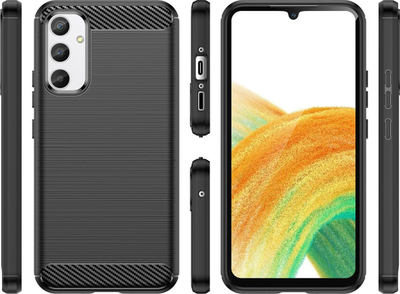 Kapotë telefoni Carbon për Samsung Galaxy A34 5G, TPU, anti‑shok, e zezë