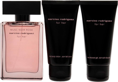 Set Narciso Rodriguez For Her Noir Rose Eau de Parfum 50 ml + losion 50 ml + xhel dushi 50 ml