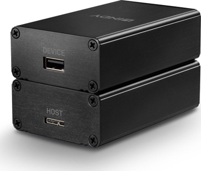 Ekstender USB 3.0 Lindy 350m Fibre Optic, 5Gbps, fibër optike LC duplex, i zi