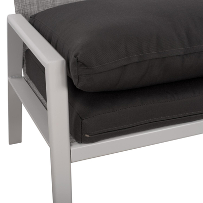 Sofa alumini me jastëkë e bardhë (HM5561.01), bardhë