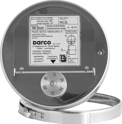 Regullator tërheqjeje oxhaku Darco RCQ, i rrumbullakët, 150 mm, inox