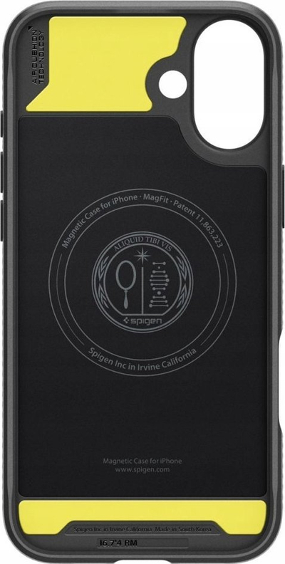 Mbështjellës telefoni Spigen Rugged Armor MagSafe, për iPhone 16, matte black, i zi