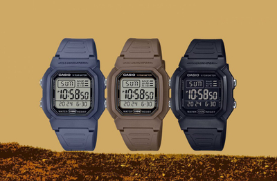 Orë digjitale Casio W-800H-5AV, 36.8mm, dual time, 100m rezistente ndaj ujit, kafe