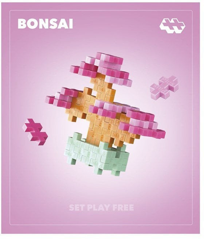Lodra për ndërtim Dante Creative Building Blocks Bonsai, 50 copë, rozë