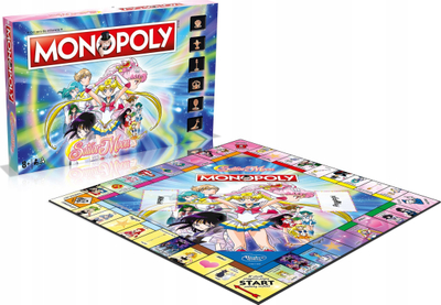 Lojë tavoline Monopoly Sailor Moon, edicion me temë, 2-6 lojtarë, shumëngjyrëshe