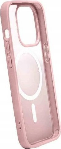 Këllëf Puro për iPhone 15 Gradient MagSafe, transparente rozë