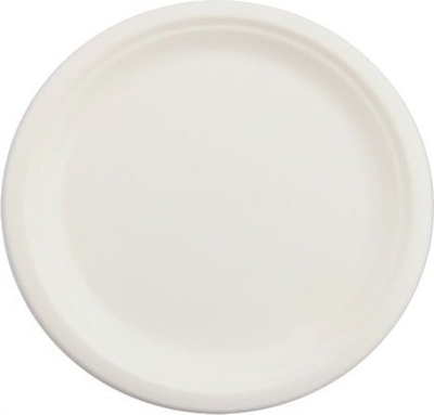 Pjata njëpërdorimshme EcoServe, 18cm, 50 copë, e bardhë