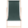 Shezlong plazhi Beach Garden Wooden Folding Deckchair, dru, palosës, jeshile e errët