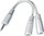 Kabllo audio ndarës Gembird CCA415W, Jack 3.5mm në 2x Jack 3.5mm, 0.1m, i bardhë