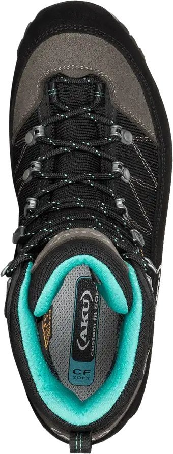 Çizme hiking Aku Trekker Lite III GTX Wide për goca, UK 6, të zeza me mente