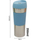 Gotë termike Excellent Houseware Tourist Thermal Mug, 350 ml, inoks, blu