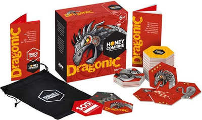 Lojë tavoline Honey Combine Dragonic, me strategji, për 2-4 lojtarë, e kuqe