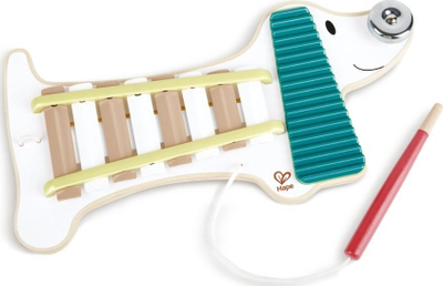 Lodër muzikore Hape Xylophone Dog, vegël druri, për kalamaj, me shumë ngjyra