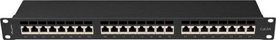 Patch panel Lanberg PPSA-1024-B, 24 porta RJ-45 CAT 6a STP, 1U 19", i zi