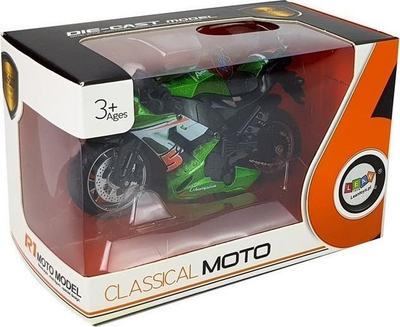 Играчка спортски мотор Леантос 1:14, повлечи-назад, со звук, зелен