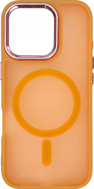 Kapak MagSafe Fashion Case për iPhone 16 Pro Max, TPU, portokalli e çelët