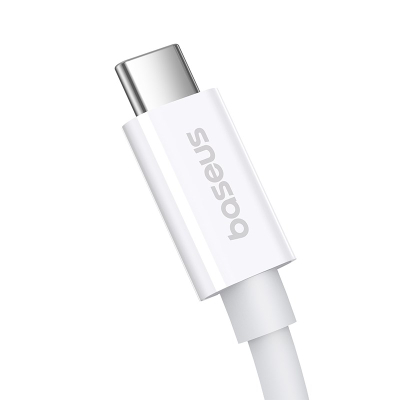 Kabllo Baseus USB C në USB C, 240W, USB 4.0 40Gbps, i bardhë