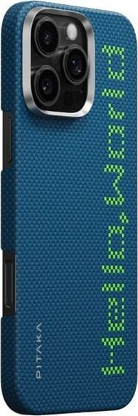 Маштајлец PITAKA Tactile Woven Hello World, за iPhone 16 Pro Max, црн
