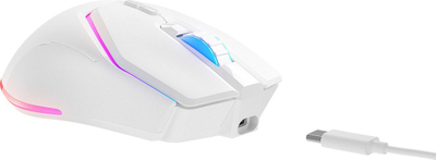 Maus gaming Rampage Vortex M1, pa kabllo, 4800 DPI, i bardhë