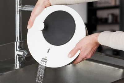 Tharëse sallate Gefu Rotare, 3 l, plastike, e bardhë