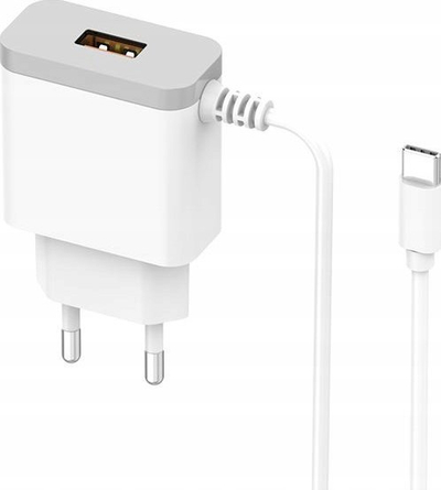 Karikues muri Diverse Denmen DC09T W, 2.4A, me kabllo USB Type C, i bardhë