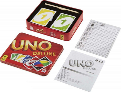 Loja me letra Mattel Uno Deluxe, set për gjithë familjen, shumëngjyrësh