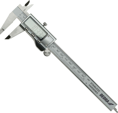 Kallëp digjital Dedra 150mm, çelik inox, gri metalike