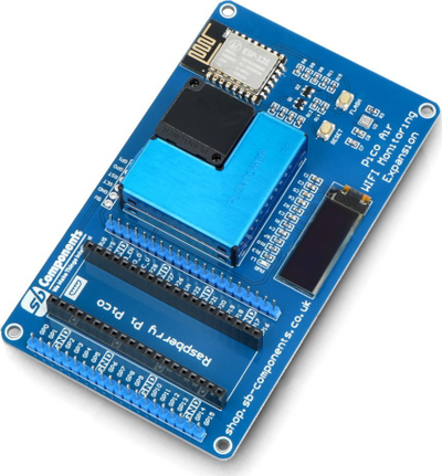 Pllakë zgjeruese SB Components Pico Air, WiFi, sensor ajri PMSA003 BME280, blu