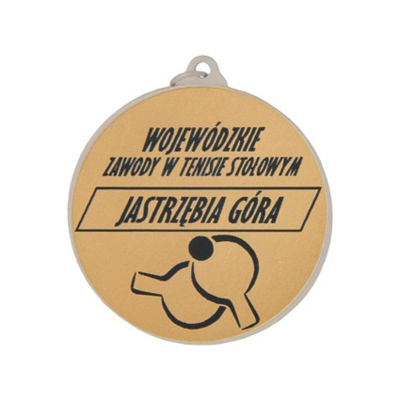 Medalje sporti Victoria Sport metal, gravim në laminat, rrethore, ngjyrë ari