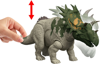 Figurë dinosauri Jurassic World Spiclypeus Rebirth, 28 cm, me zë, shumëngjyrëshe