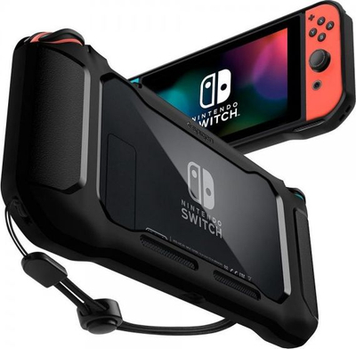 Mbulesë Spigen Rugged Armor për Nintendo Switch, TPU, antirrëshqitëse, e zezë