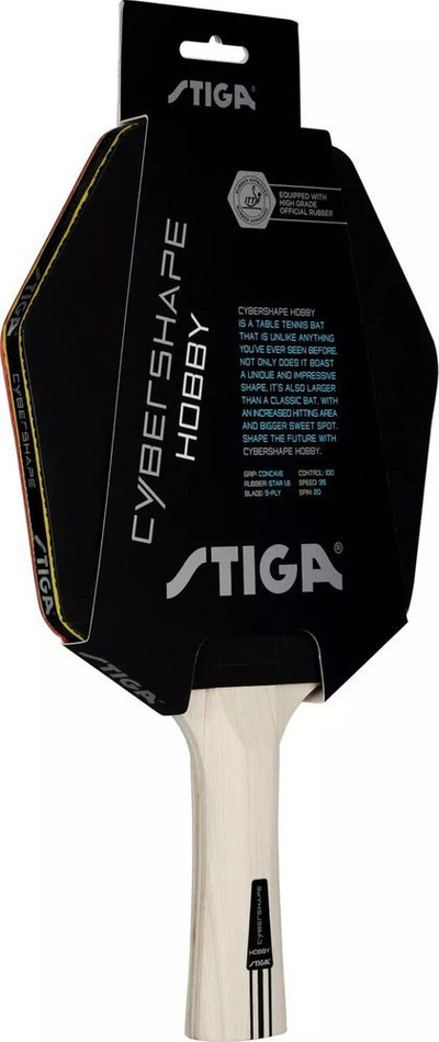 Reket pingpongu Stiga Cybershape Hobby, 5 shtresa dru, dorezë konkave