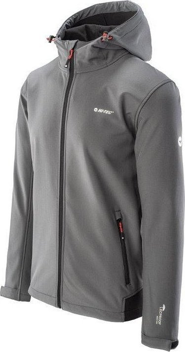 Xhaketë softshell Hi-Tec Noxon M për burra, me kapuç, gri