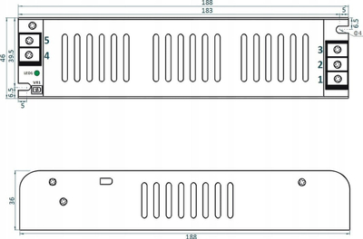 Furnizim konstant tensioni LED Adler ADLS-120-24, 24V 5A, 120W, metalik