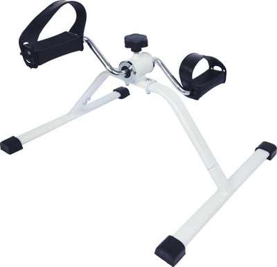 Педалиер за вежбање Minibike Trainer, склоплив, со прилагодлив отпор, бел