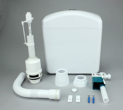 Çisternë tualeti Inter-Sano Jantar Bottom Cistern 7L, buton Start Stop, krom