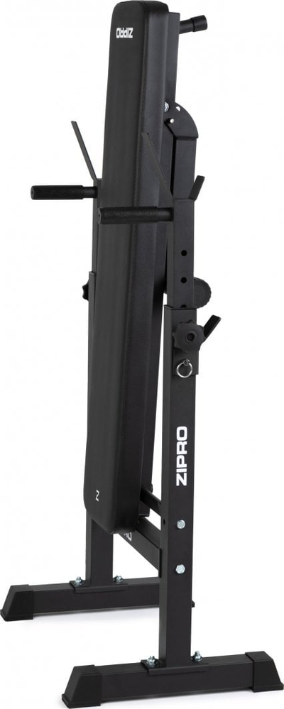 Stol i drejtë fitnesi Zipro Core, 230kg, 70 - 105 cm, i zi