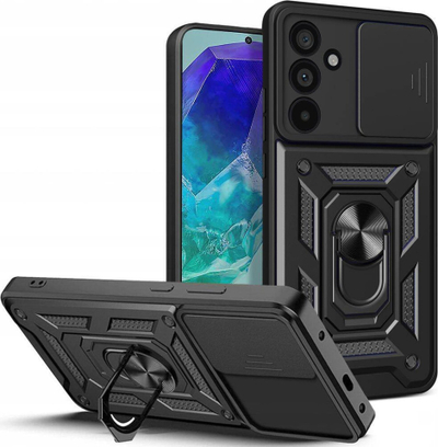 Kapak telefoni Tech-Protect CamShield Pro për Samsung Galaxy M55 5G, unazë 360°, mbrojtje kamere, i zi