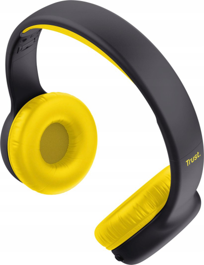 Kufje pa tela Trust NOUNA për kalamoj, Bluetooth, limit volum 85 dB, të zeza