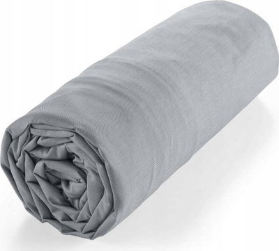 Çarçaf fitted Douceur d'intérieur, 90x190 cm, pambuk organik, gri