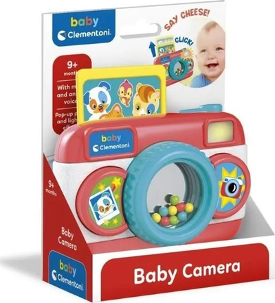 Lodër aparat fotografik Clementoni Baby Camera, me drita edhe tinguj, interaktive, plot ngjyra
