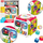 Lodër edukative LeanToys Wisdom Cube, kub multifunksional, pianino dhe sorter formash, shumëngjyrëshe