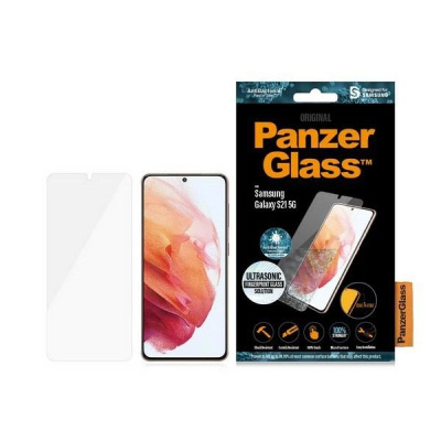 Mbrojtës ekrani PanzerGlass për Samsung Galaxy S21 5G, xham i temperum, antibakterial, i zi