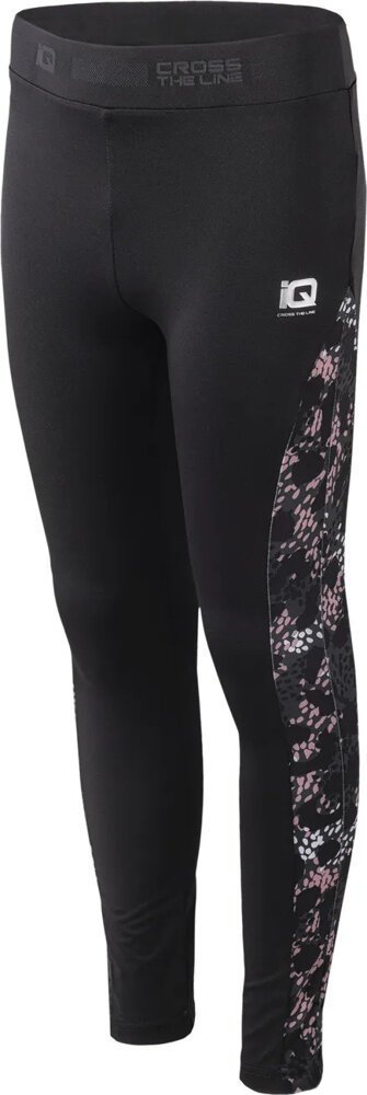 Leggings sportivë për fëmijë IQ SIMBA III JRG, madhësia 164, për vajza, të zinj