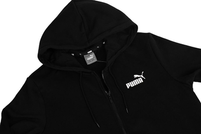 Hanorak çunash Puma ESS+ Tape Full-Zip, me kapuç, me zinxhir, i zi