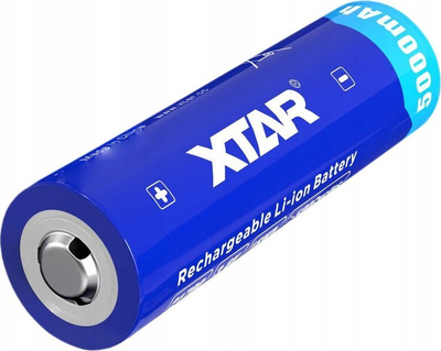 Bateri e rikarikueshme XTAR 21700, 5000mAh, 3.6V 10A, button top